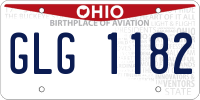 OH license plate GLG1182