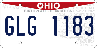 OH license plate GLG1183