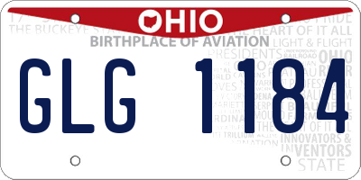OH license plate GLG1184