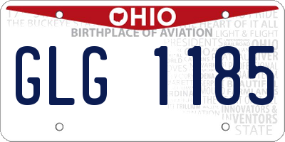 OH license plate GLG1185