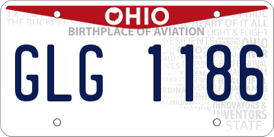 OH license plate GLG1186