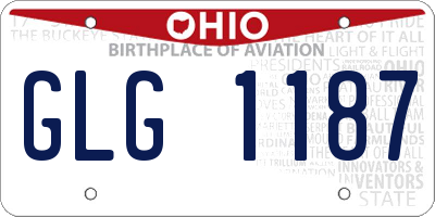 OH license plate GLG1187