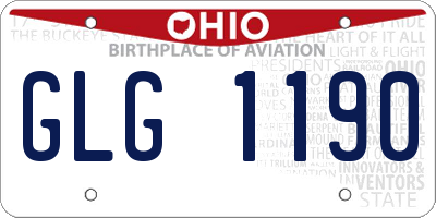 OH license plate GLG1190