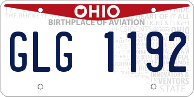 OH license plate GLG1192