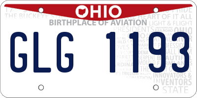 OH license plate GLG1193