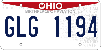 OH license plate GLG1194