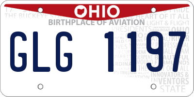 OH license plate GLG1197