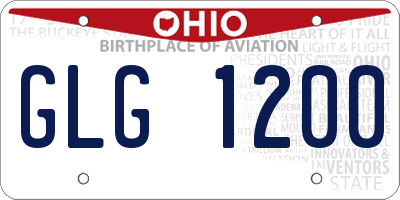 OH license plate GLG1200