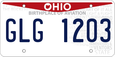 OH license plate GLG1203