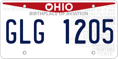 OH license plate GLG1205