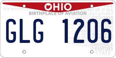 OH license plate GLG1206