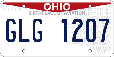 OH license plate GLG1207