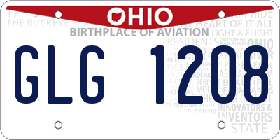 OH license plate GLG1208