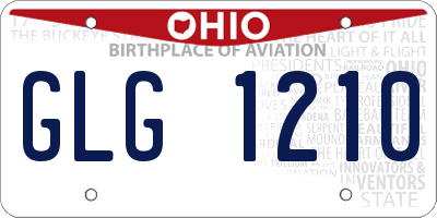 OH license plate GLG1210