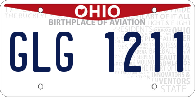 OH license plate GLG1211