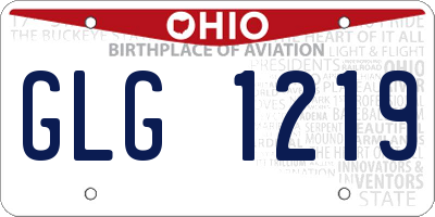 OH license plate GLG1219