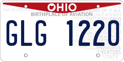 OH license plate GLG1220