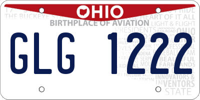 OH license plate GLG1222