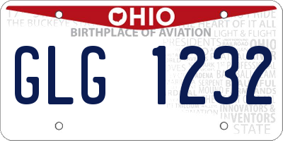 OH license plate GLG1232