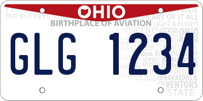 OH license plate GLG1234