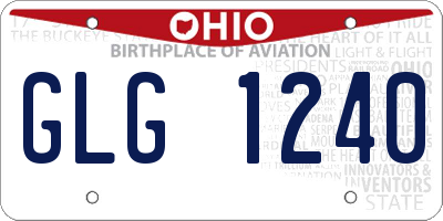 OH license plate GLG1240