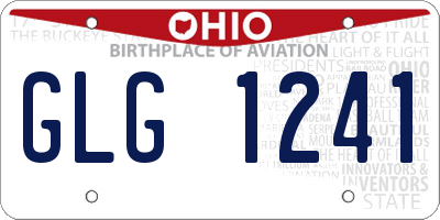 OH license plate GLG1241