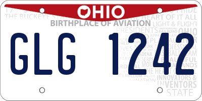 OH license plate GLG1242