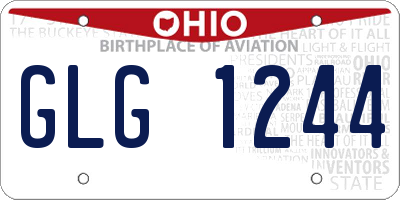 OH license plate GLG1244