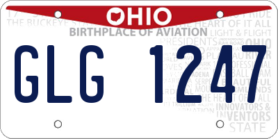 OH license plate GLG1247