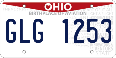 OH license plate GLG1253