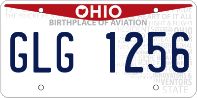 OH license plate GLG1256