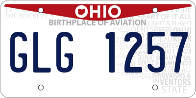OH license plate GLG1257
