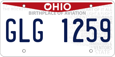 OH license plate GLG1259