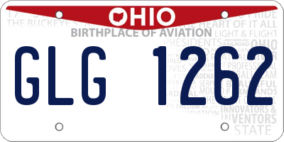 OH license plate GLG1262