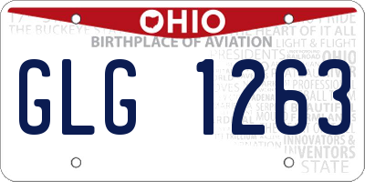 OH license plate GLG1263