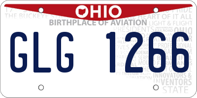 OH license plate GLG1266