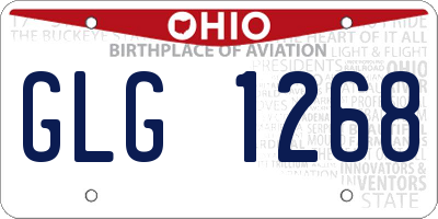OH license plate GLG1268