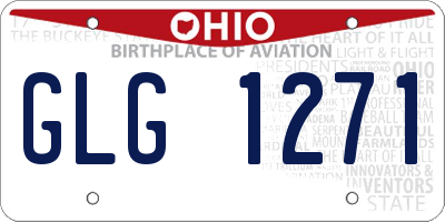 OH license plate GLG1271