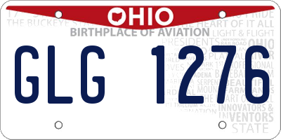 OH license plate GLG1276