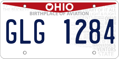 OH license plate GLG1284