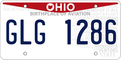 OH license plate GLG1286