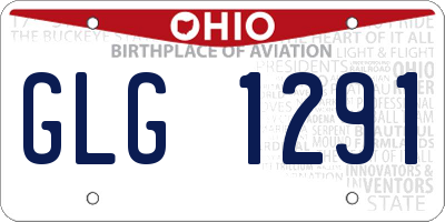 OH license plate GLG1291