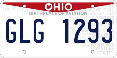 OH license plate GLG1293