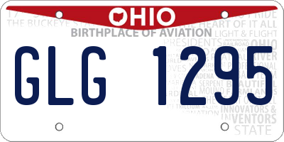 OH license plate GLG1295