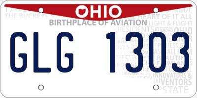 OH license plate GLG1303