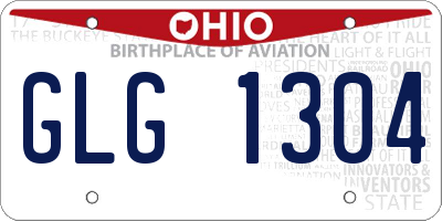 OH license plate GLG1304