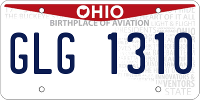 OH license plate GLG1310