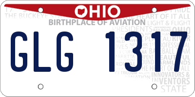 OH license plate GLG1317