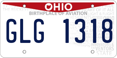 OH license plate GLG1318
