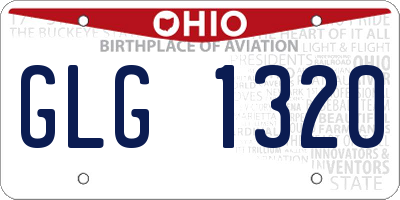OH license plate GLG1320